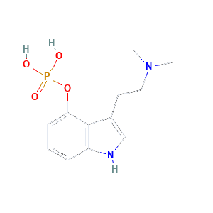 Psilocybin 2D molecular structure, C12H17N2O4P, PubChem CID 10624